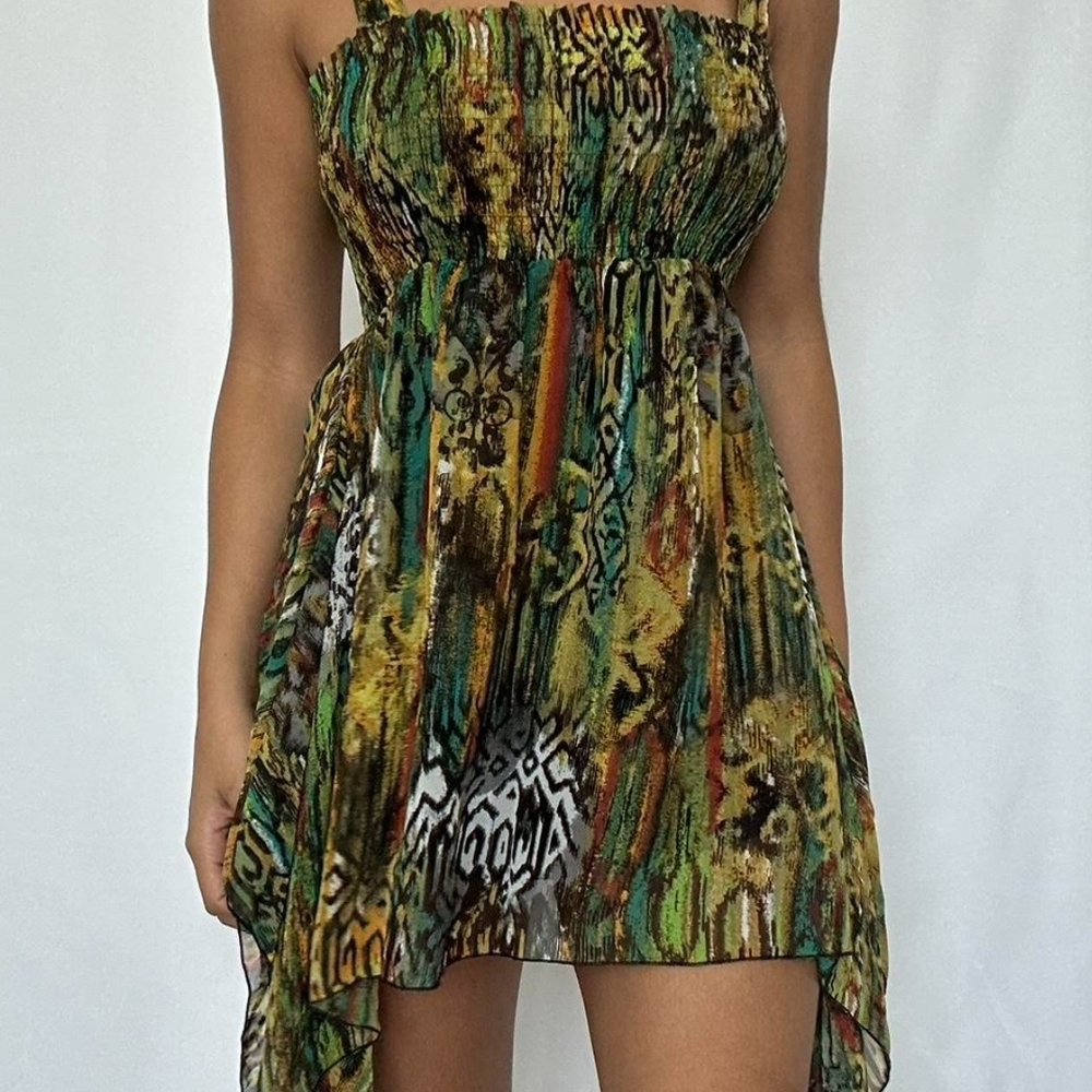 Allen B. By Allen Schwartz Strapless Multicolor Dress